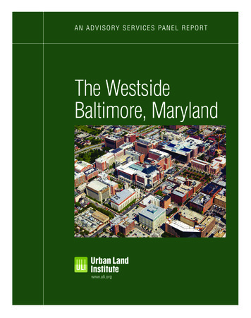 The Westside Baltimore, Maryland - Urban Land Institute