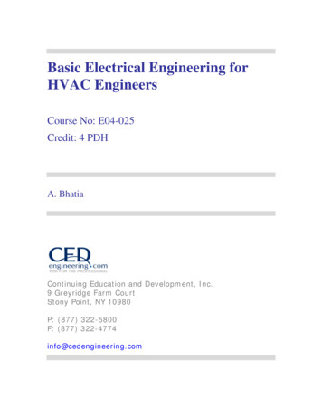 Basic Electrical Engineering For HVAC Engineers