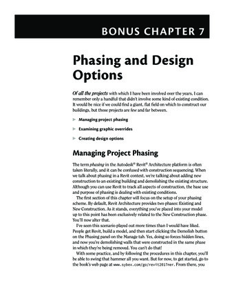 Phasing And Design Options - Oregon State University