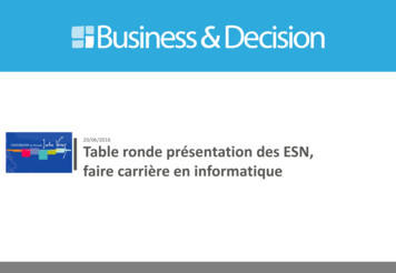 20/06/2016 Table Ronde Présentation Des ESN, Faire Carrière En . - UPJV
