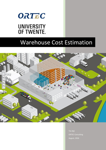 Warehouse Cost Estimation - Universiteit Twente