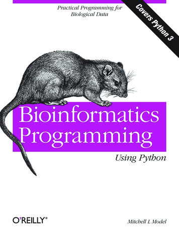 Bioinformatics Programming Using Python - Lib.unnes.ac.id