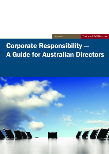 Australia Corporate Responsibility — A Guide For .