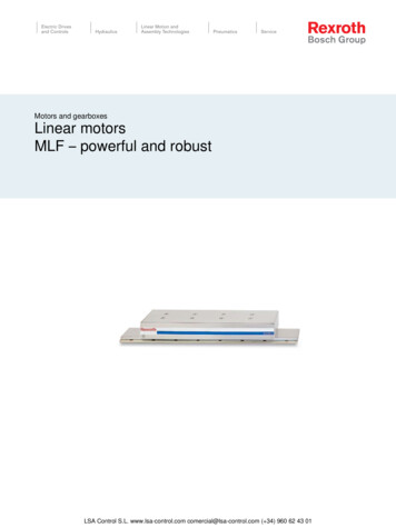 Motors And Gearboxes Linear Motors MLF - Powerful And . - LSA Control