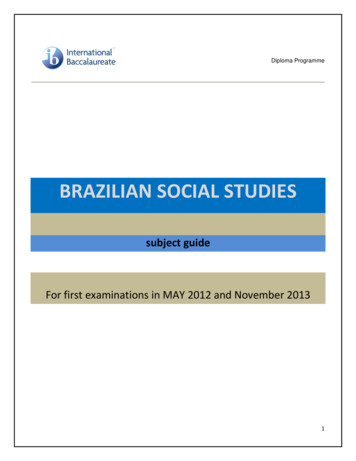 BRAZILIAN SOCIAL STUDIES