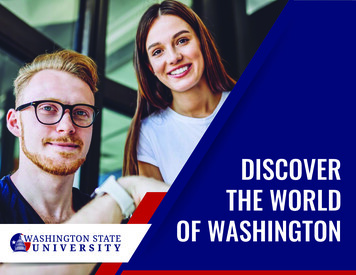 DISCOVER THE WORLD OF WASHINGTON - Washingtonstate.university