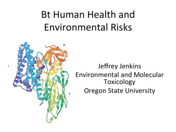 Bt Human Health And Environmental Risks - Oregon