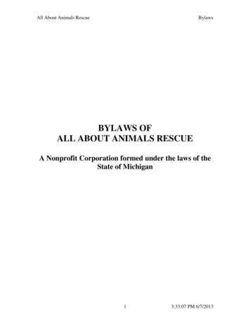 Bylaws Of All About Animals Rescue
