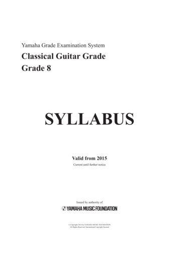 SYLLABUS Guitar Grade8