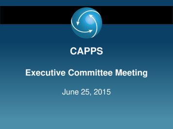 CAPPS Executive Committee Meeting Presentation - Texas