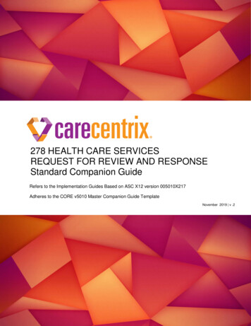 CCX 278 Companion Guide - CareCentrix