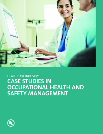Case Studies In Occupational Health And Safety Management