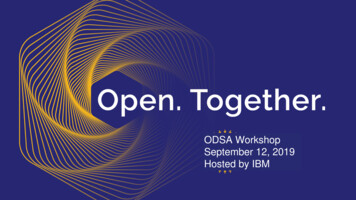 ODSA Workshop September 12, 2019 Hosted By IBM