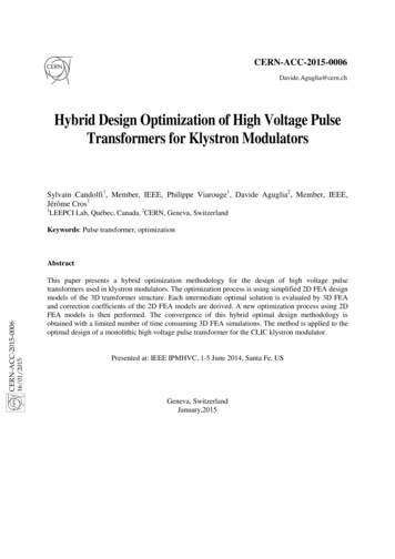 Hybrid Design Optimization Of High Voltage Pulse .
