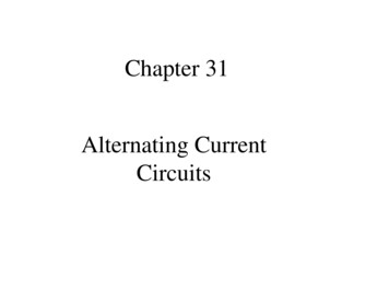 Chapter 31 Alternating Current Circuits