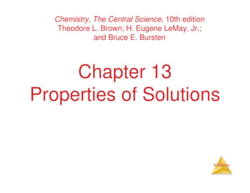 Chapter 13 Properties Of Solutions