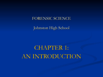 CHAPTER 1: AN INTRODUCTION - Mrs. Florio's Science Class