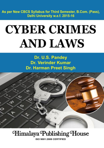 Cyber Crimes And Laws - Himalaya Publishing House