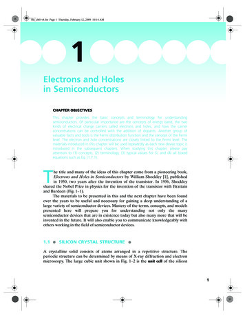Electrons And Holes In Semiconductors