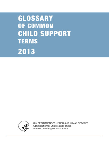 Glossary Of Common Child Support Terms - Welcome To ACF