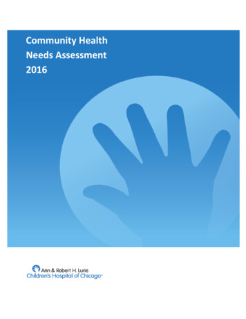 Community Health Needs Assessment 2016 - Lurie Children's Hospital
