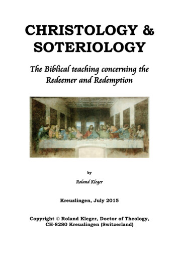 CHRISTOLOGY & SOTERIOLOGY