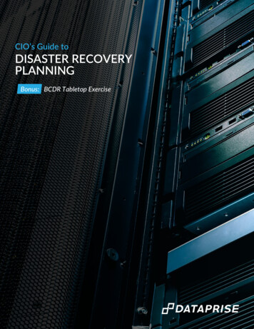 CIO's Guide To DISASTER RECOVERY PLANNING