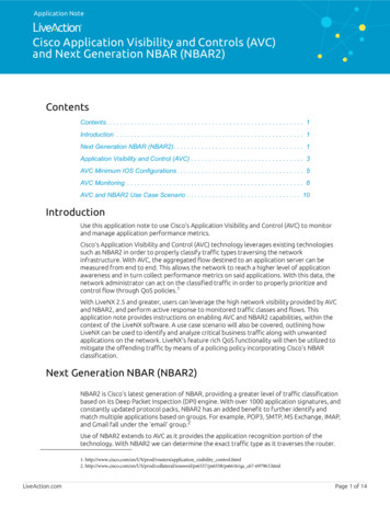 Cisco Application Visibility And Controls (AVC) And Next . - LiveAction