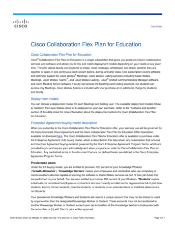 Cisco Collaboration Flex Plan For Education Data Sheet