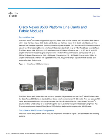Cisco Nexus 9500 Platform Line Cards And Fabric Modules