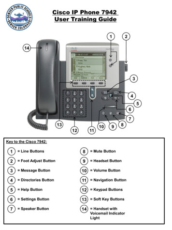 Cisco IP Phone 7942 User Training Guide - Aging Research