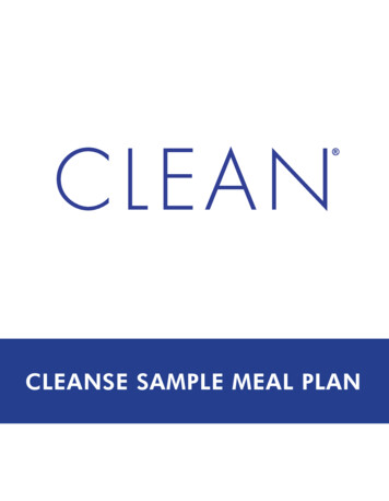 CLEANSE SAMPLE MEAL PLAN - Amazon Web Services