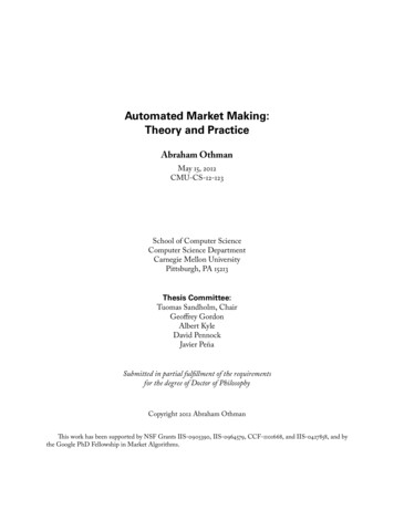 AutomatedMarketMaking: TheoryandPractice