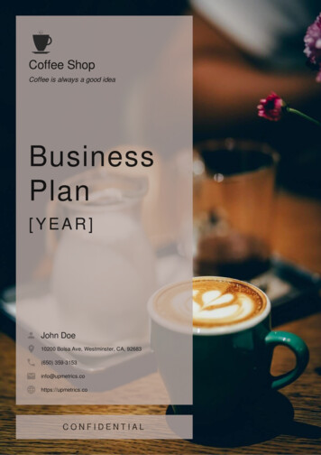 Coffee Shop Business Plan Example Upmetrics