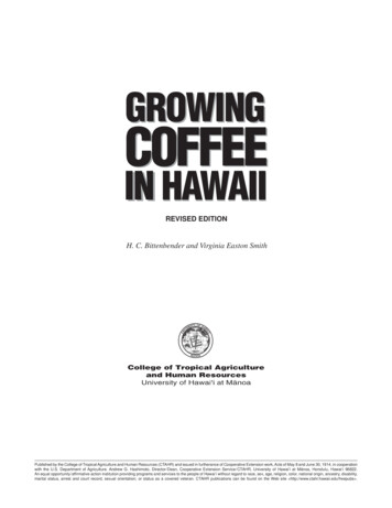 GROWING COFFEE - University Of Hawaiʻi