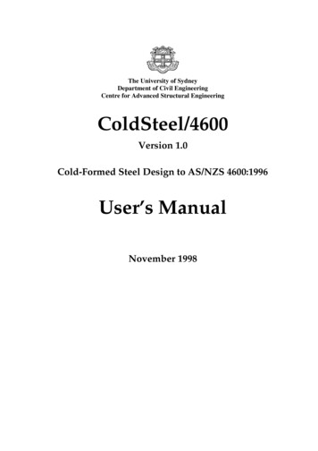 Coldsteel4600 User Manual - University Of Sydney