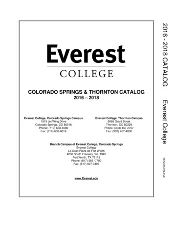 201 6 1 8 G Colorado Springs & Thornton Catalog