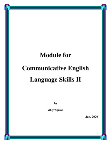 Module For Communicative English Language Skills II