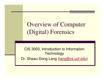 Overview Of Computer (Digital) Forensics
