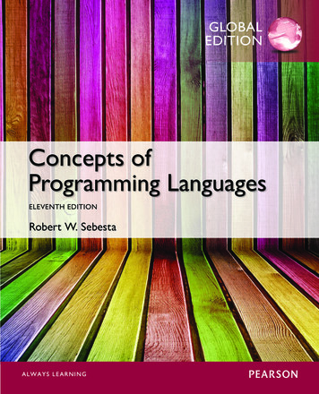 Concepts Of Programming Languages, Eleventh Edition .