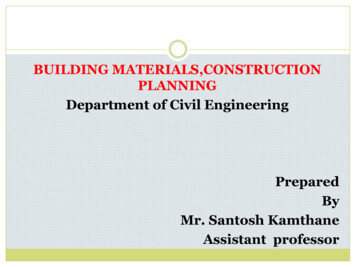 BUILDING MATERIALS,CONSTRUCTION PLANNING 