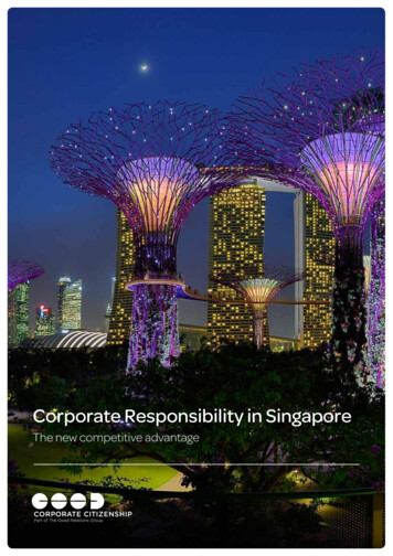 Corporate Responsibility In Singapore - Corporate 