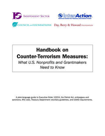 Handbook On Counter-Terrorism Measures