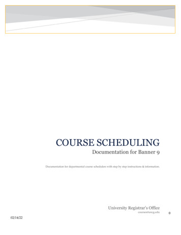 Course Scheduling - University Of North Carolina At Greensboro