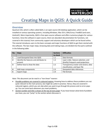 Creating Maps In QGIS Tutorial 2014 - University Of Waterloo