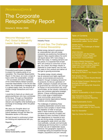 The Corporate Responsibility Report - PwC