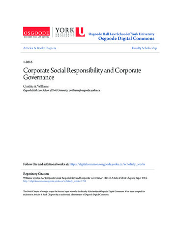 Corporate Social Responsibility And . - WordPress 