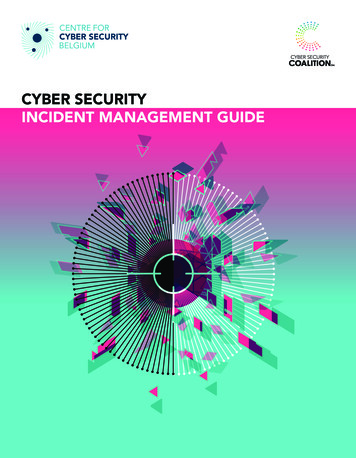 CYBER SECURITY INCIDENT MANAGEMENT GUIDE