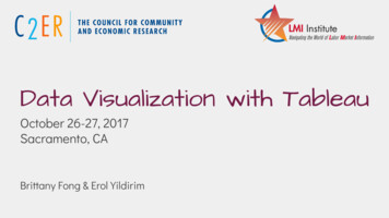Data Visualization With Tableau - CREC: The Center For .