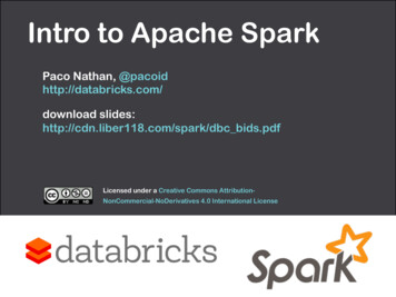 Intro To Apache Spark - Open Computing Facility